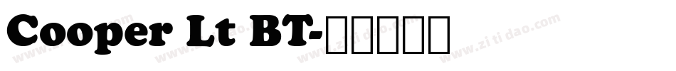 Cooper Lt BT字体转换